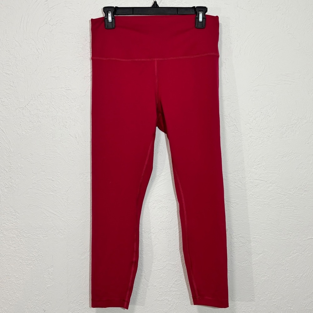 Lululemon Leggings Womens 12 Red High Rise 7/8 Length Activewear Yoga